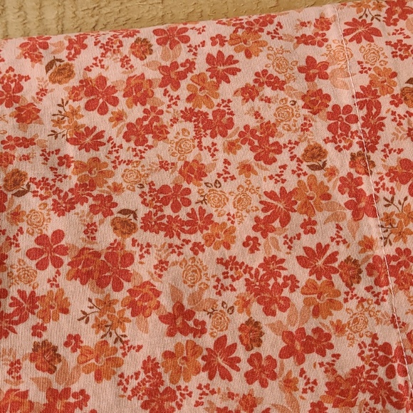 Rust Orange Floral Mini Skirt - Picture 5 of 7